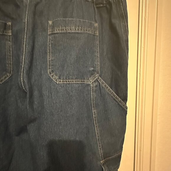 Forever 21 Plus Relaxed Fit Straight Leg Denim Cargo Pants Size 16 - Picture 9 of 14